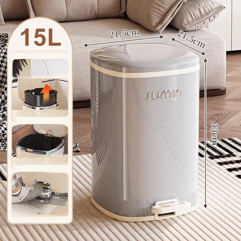 Elegant Foot-Operated Trash Can with Lid by Julia M LifeStyles Julia M Home & Kitchen