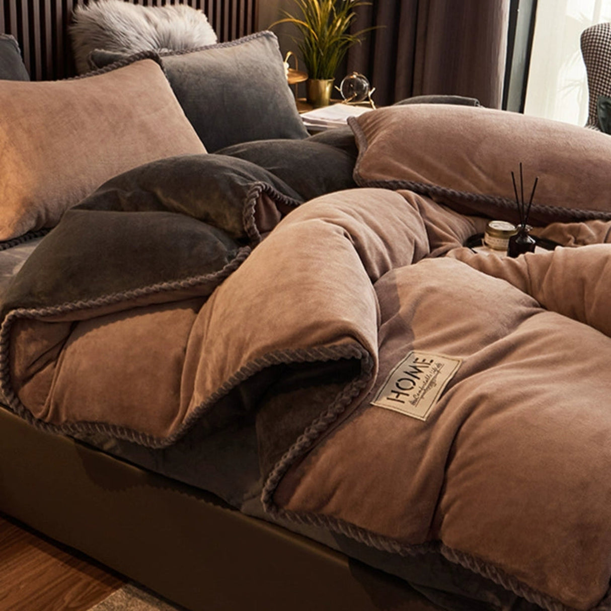 Luxurious Milk Fiber 4-Piece Flannel Bedding Set for Winter Julia M LifeStyles