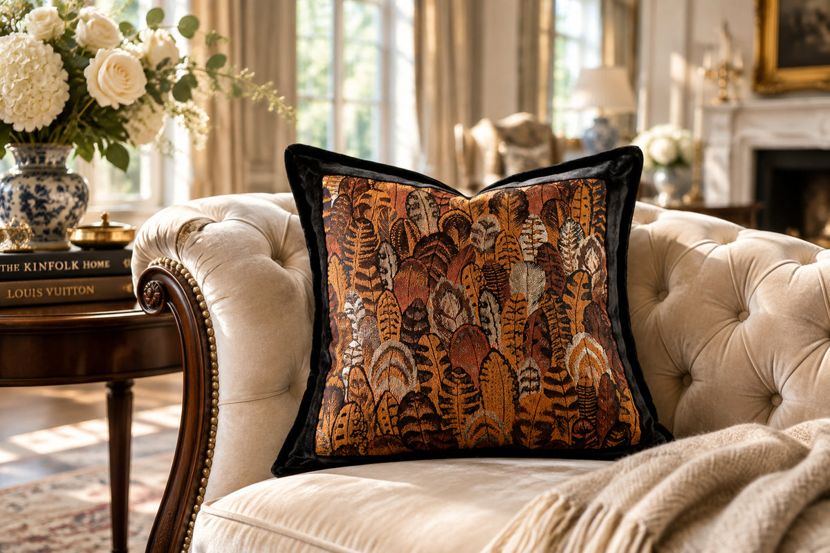 The Archive Feather Patchwork Accent Pillow