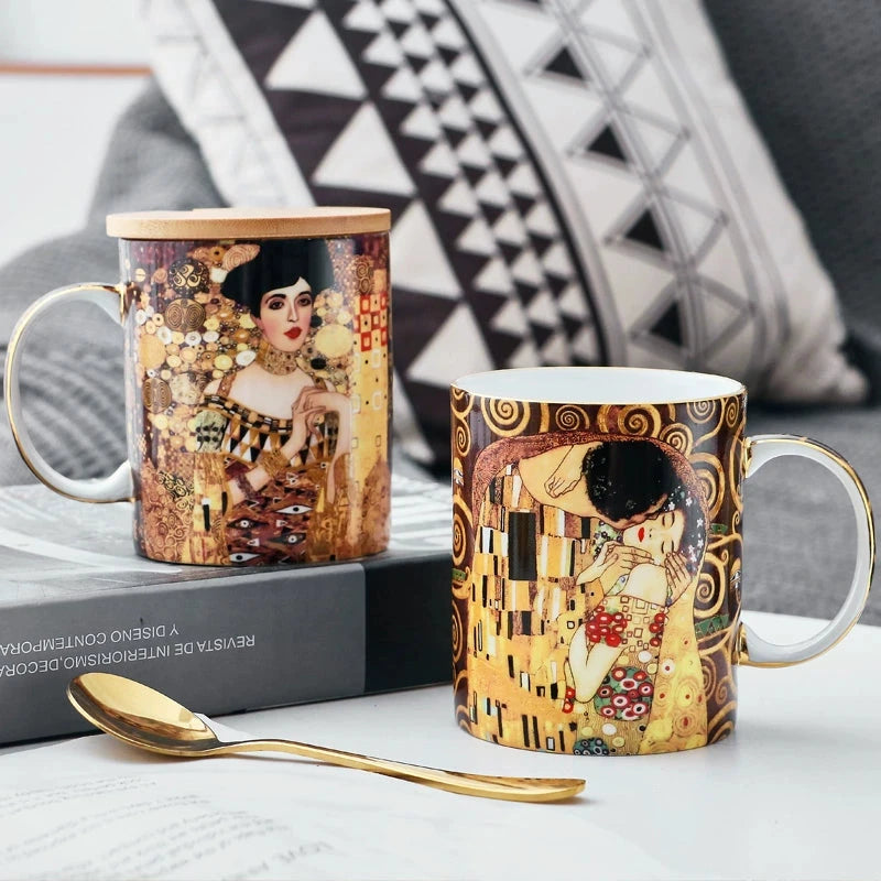 Florence Exquisite European-Style Bone China Mug with Lid and Spoon Julia M LifeStyles