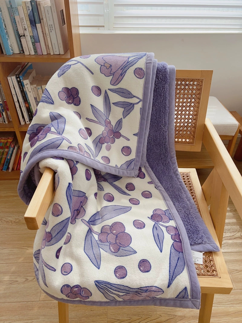 Scandinavian Winter Luxe Coral Fleece Throw Blanket Julia M LifeStyles