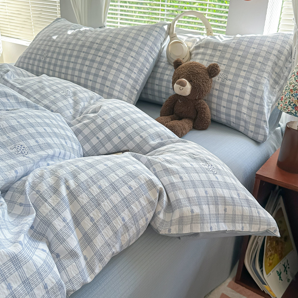 Class A Four-Piece Bedding Set Pure Cotton All Cotton All Year Round Quilt Cover Bed Sheets Quilt Cover Bed Student Dormitory Three-Piece Set Fitted Sheet 4 Julia M LifeStyles