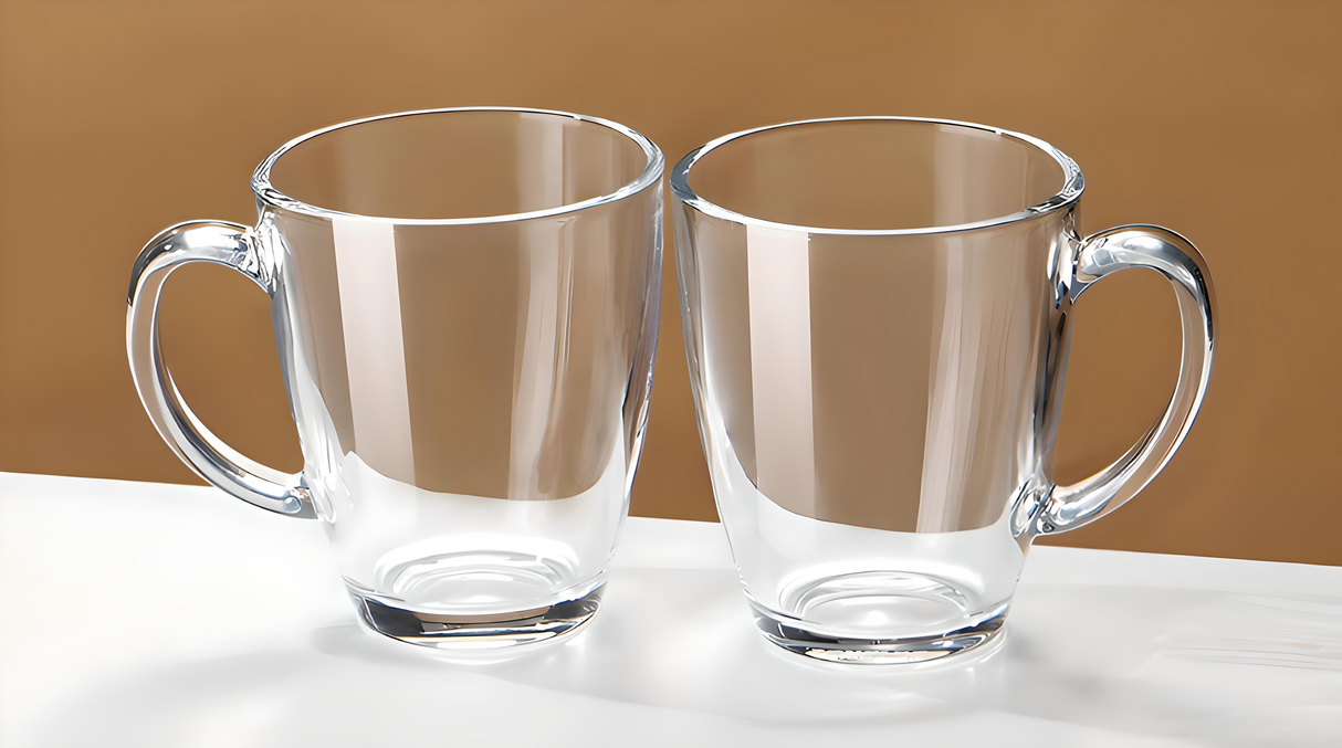 Julia M Lifestyles 380ml Drop-Resistant Tempered Glass Mug Julia M Home & Kitchen