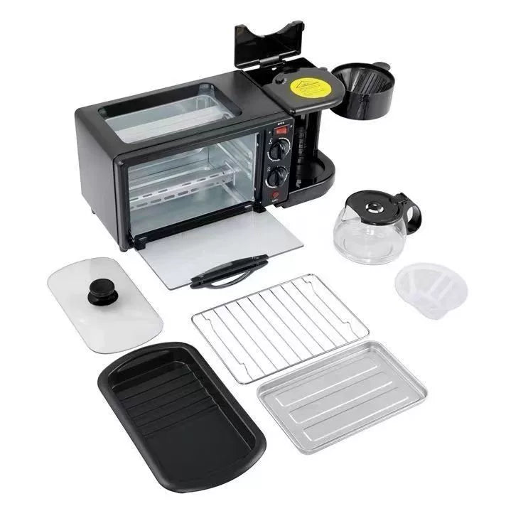 Versatile 3-in-1 Breakfast Machine: Toaster, Sandwich Maker & Bread Maker Julia M Home & Kitchen