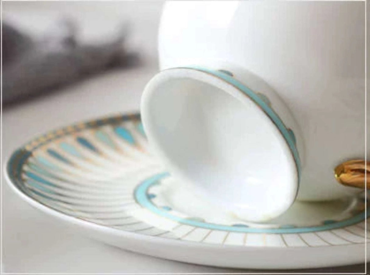 Ceramic plates with decorative edges on a white background