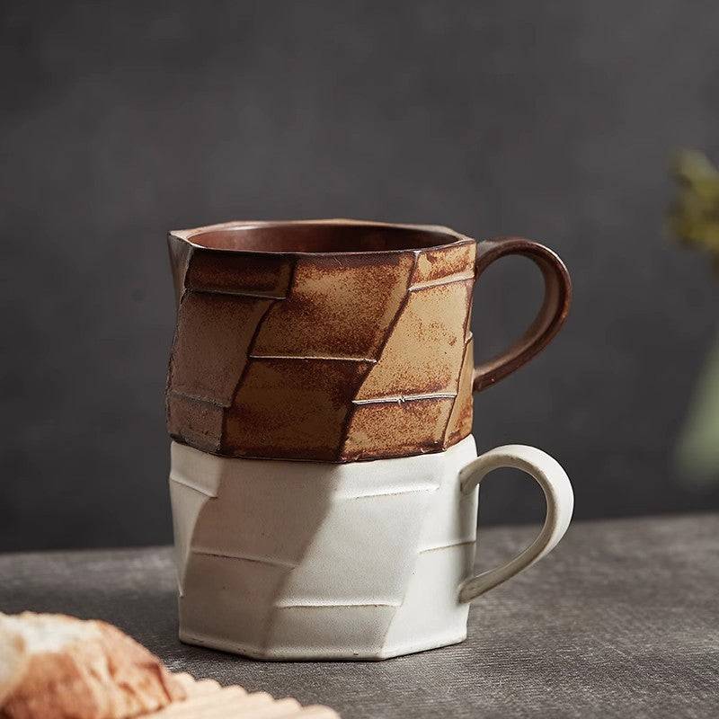 Exquisite Japanese Retro Ceramic Latte Garland Mug - 240ml - Julia M LifeStyles