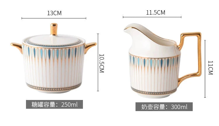British Afternoon Tea Cup Tea Set Accessible Luxury European-Style High-End Bone China Teapot Luxury Ceramic Coffee Cup Gift Box Julia M Home & Kitchen