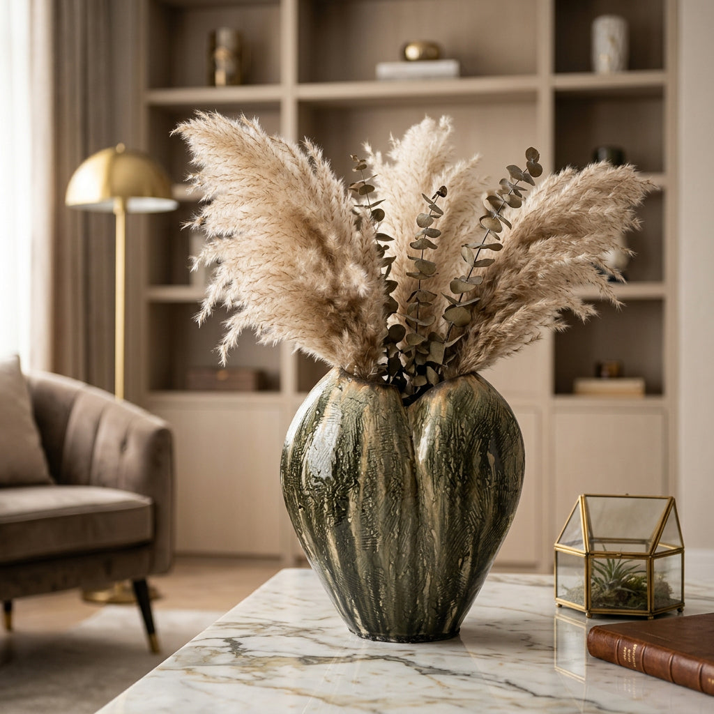 Quiet Form Hand-Painted Ceramic Vase