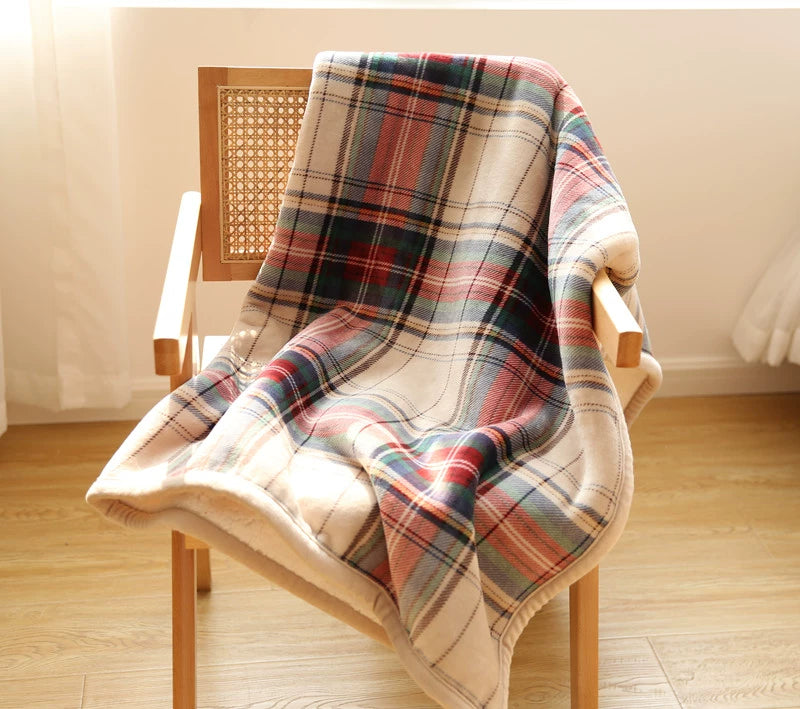 Scandinavian Winter Luxe Coral Fleece Throw Blanket Julia M LifeStyles