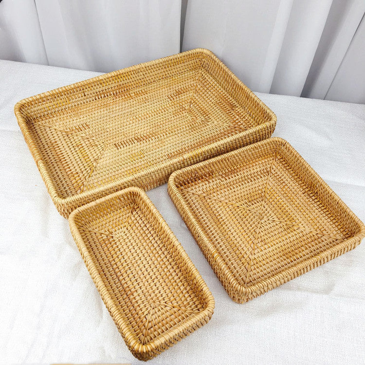 Wicker tray, tabletop storage basket - Julia M LifeStyles