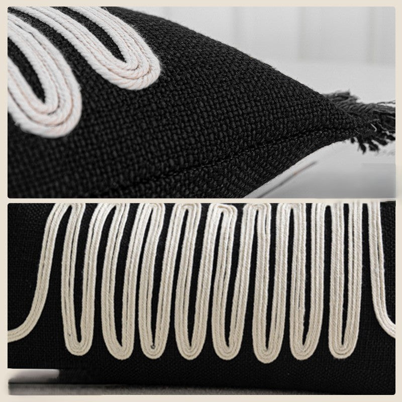 Woven Cotton Rope Lumbar Pillow