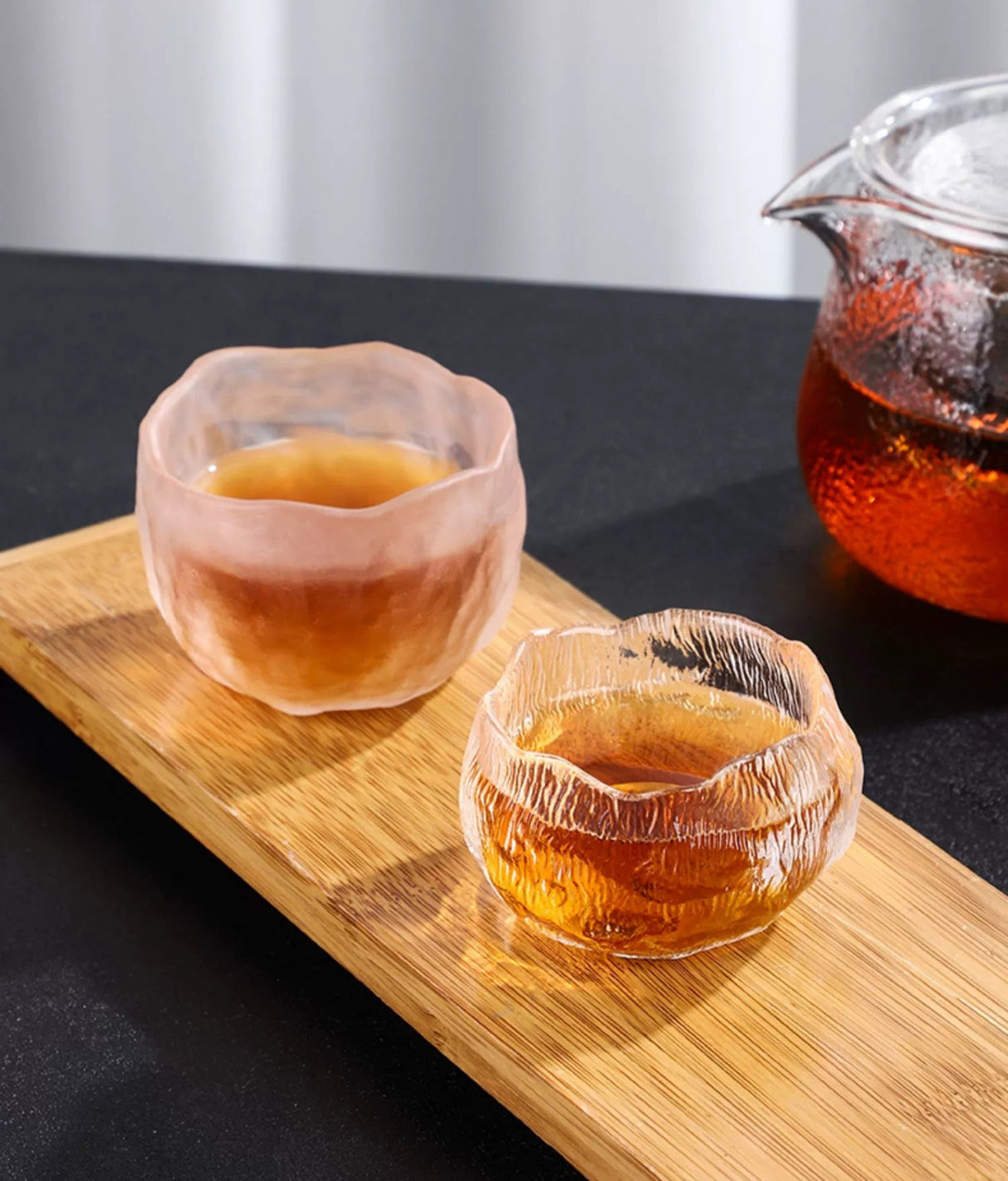 Frosted Japanese Glass Tea Cup – Elegant Single Serve Teacup - Julia M LifeStyles