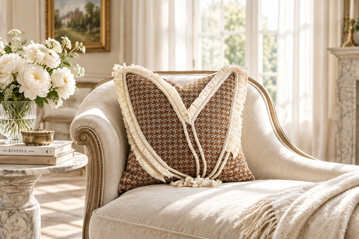 The Archive Feather Patchwork Accent Pillow