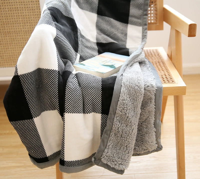 Scandinavian Winter Luxe Coral Fleece Throw Blanket Julia M LifeStyles