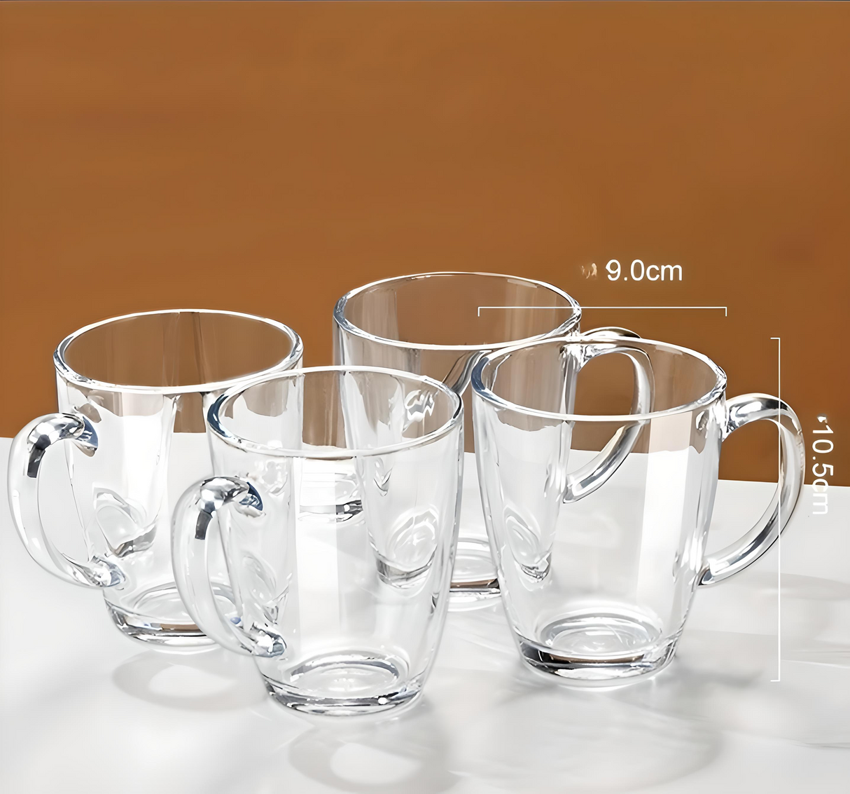 Julia M Lifestyles 380ml Drop-Resistant Tempered Glass Mug Julia M Home & Kitchen