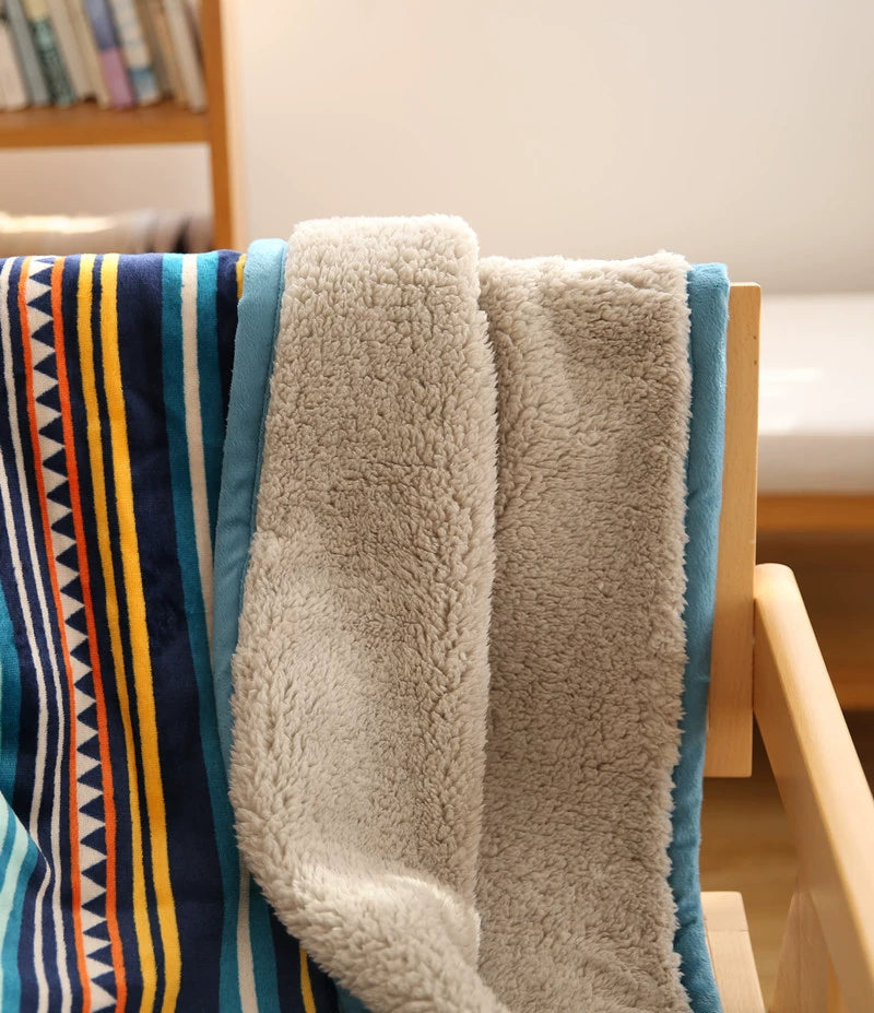 Scandinavian Winter Luxe Coral Fleece Throw Blanket Julia M LifeStyles