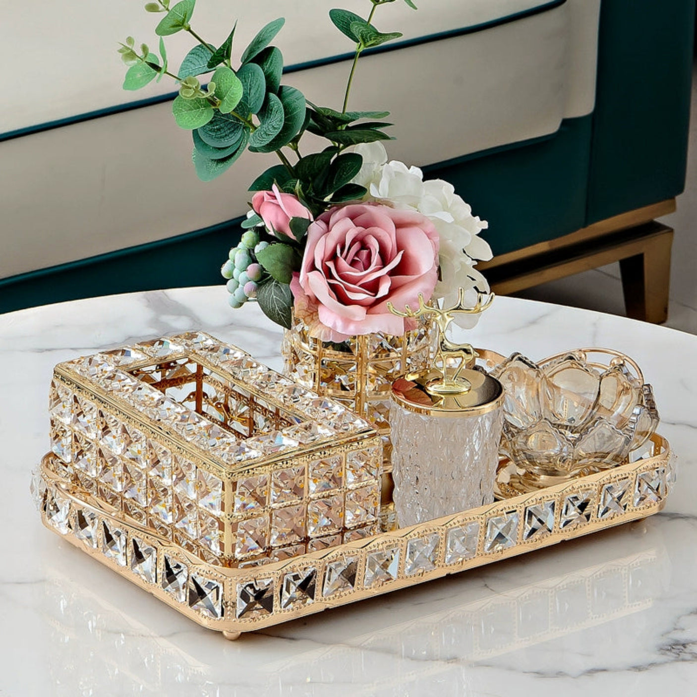 Elegant Crystal Tissue Box - Upgrade Your Space - Julia M LifeStyles