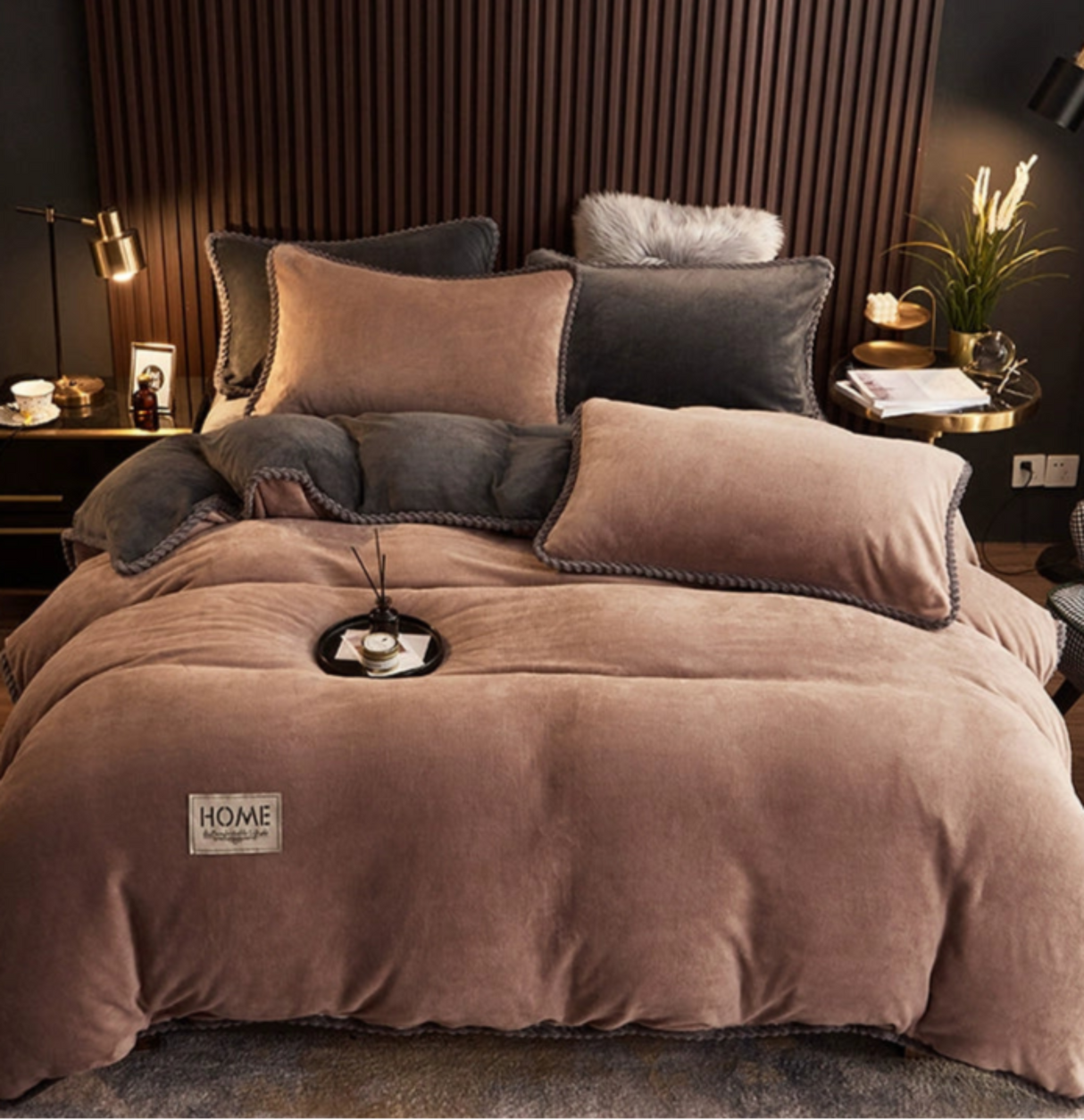 Luxurious Milk Fiber 4-Piece Flannel Bedding Set for Winter Julia M LifeStyles