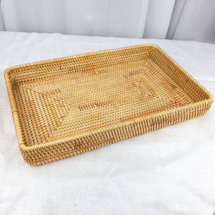 Wicker tray, tabletop storage basket - Julia M LifeStyles