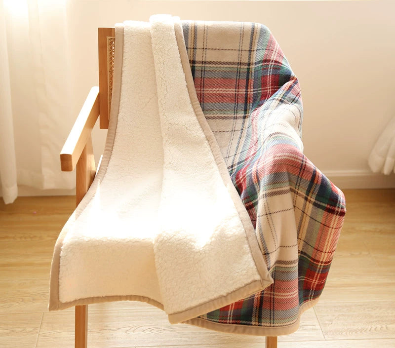 Scandinavian Winter Luxe Coral Fleece Throw Blanket Julia M LifeStyles