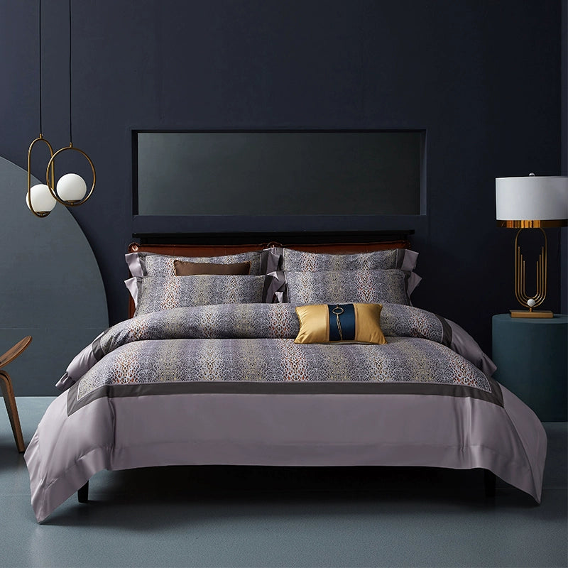 Elegant Geometric 4-Piece Pima Cotton Bed Sheet Set Julia M Home & Kitchen