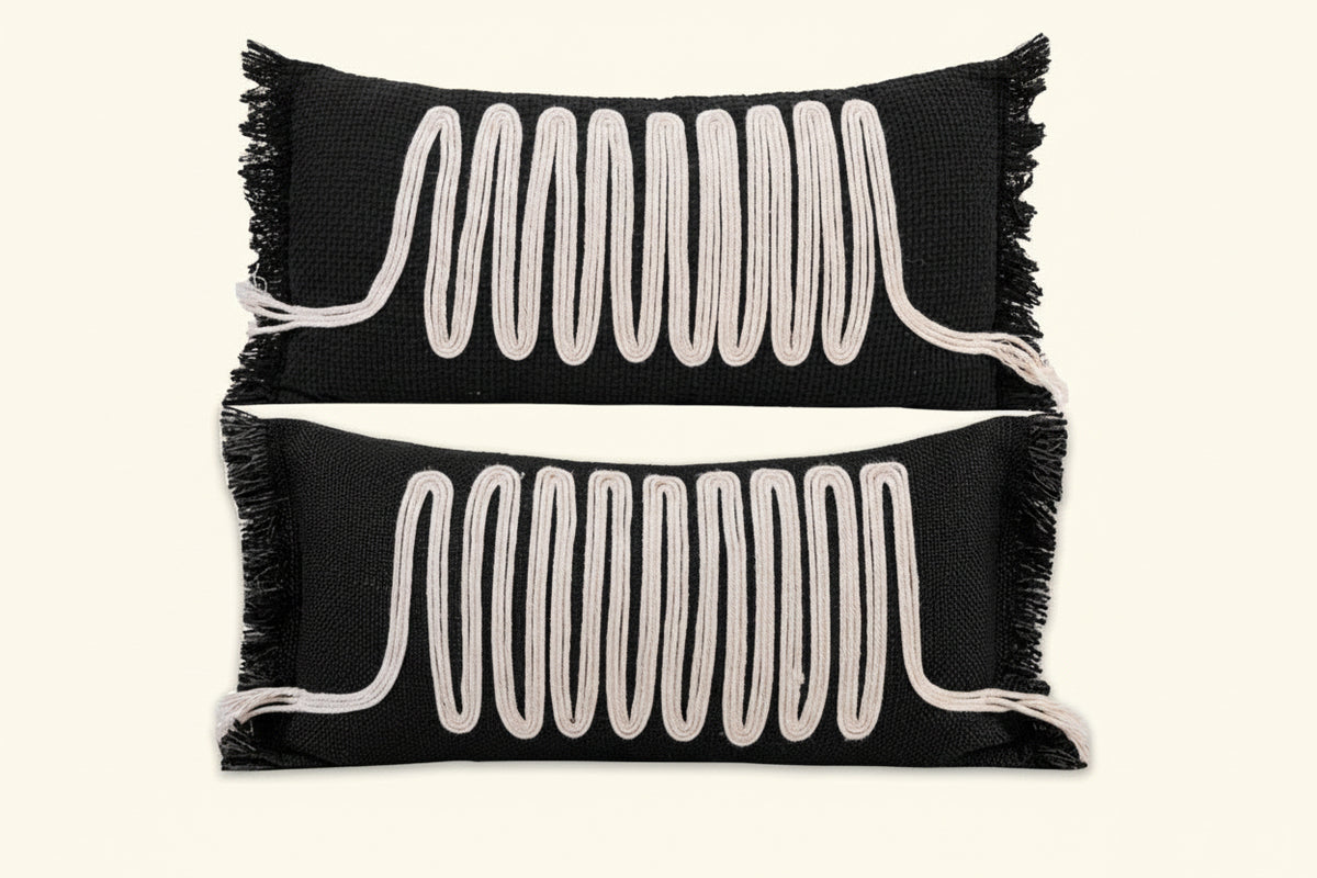 Woven Cotton Rope Lumbar Pillow