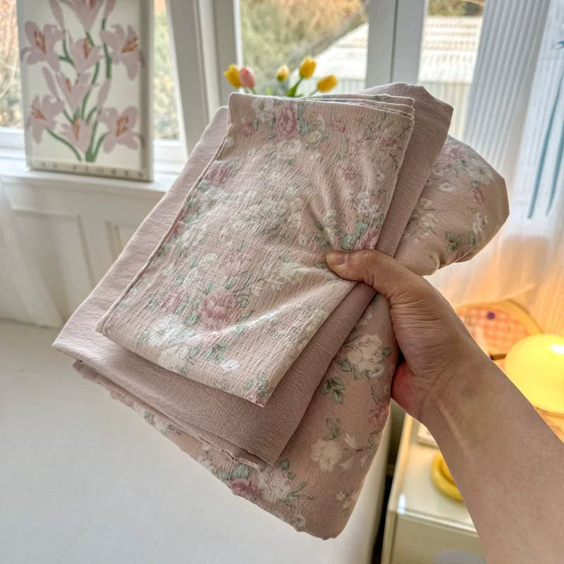 Class A Four-Piece Bedding Set Pure Cotton All Cotton All Year Round Quilt Cover Bed Sheets Quilt Cover Bed Student Dormitory Three-Piece Set Fitted Sheet 4 Julia M LifeStyles