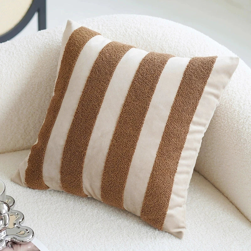 Brown Oatmeal Cream Color Accessible Luxury Living Room Sofa Pillow Cases French Beige Mid-Ancient Pillow Classy Bedside Cushion Julia M Home & Kitchen