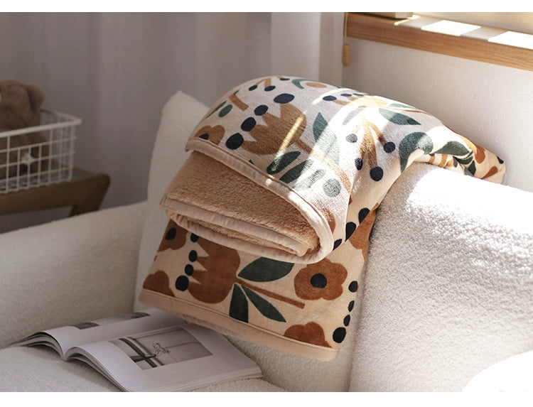 Scandinavian Winter Luxe Coral Fleece Throw Blanket Julia M LifeStyles