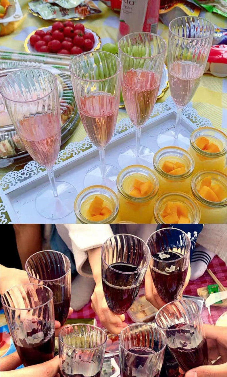 210ml 8 PCs Banquet Bubble Wash-Free Champagne Glass Julia M Home & Kitchen