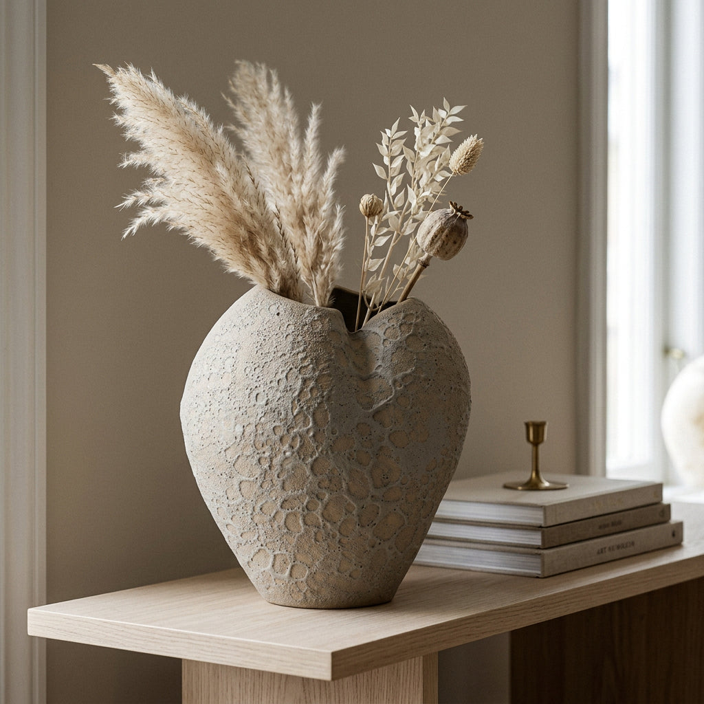 Quiet Form Hand-Painted Ceramic Vase