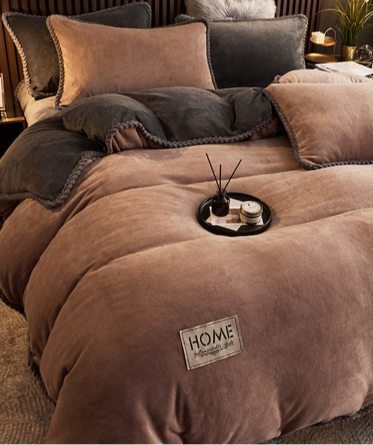 Luxurious Milk Fiber 4-Piece Flannel Bedding Set for Winter Julia M LifeStyles