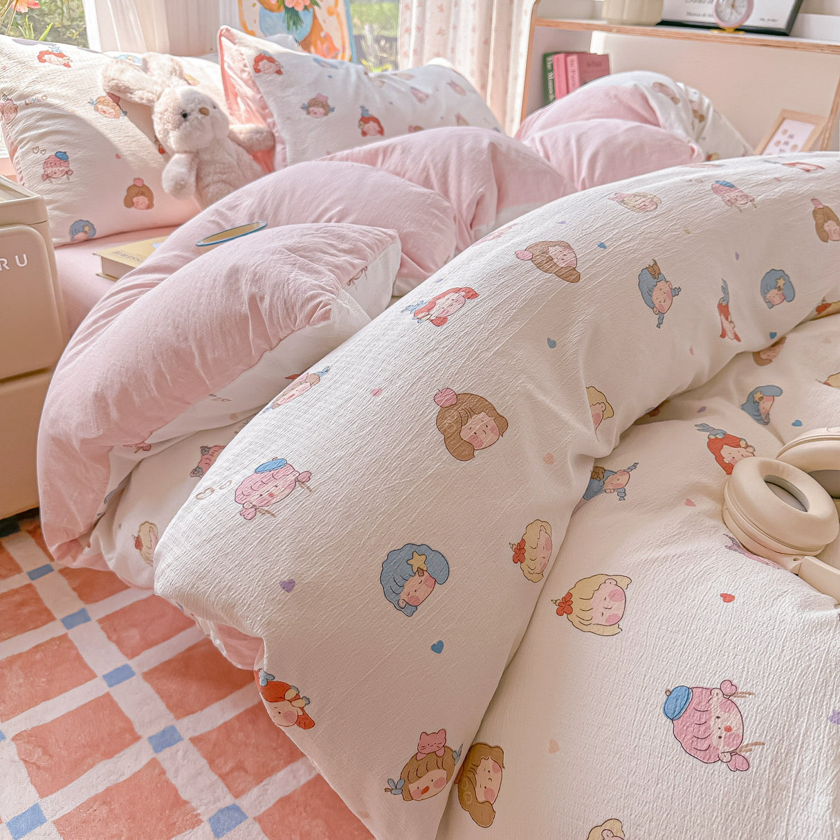 Class A Four-Piece Bedding Set Pure Cotton All Cotton All Year Round Quilt Cover Bed Sheets Quilt Cover Bed Student Dormitory Three-Piece Set Fitted Sheet 4 Julia M LifeStyles