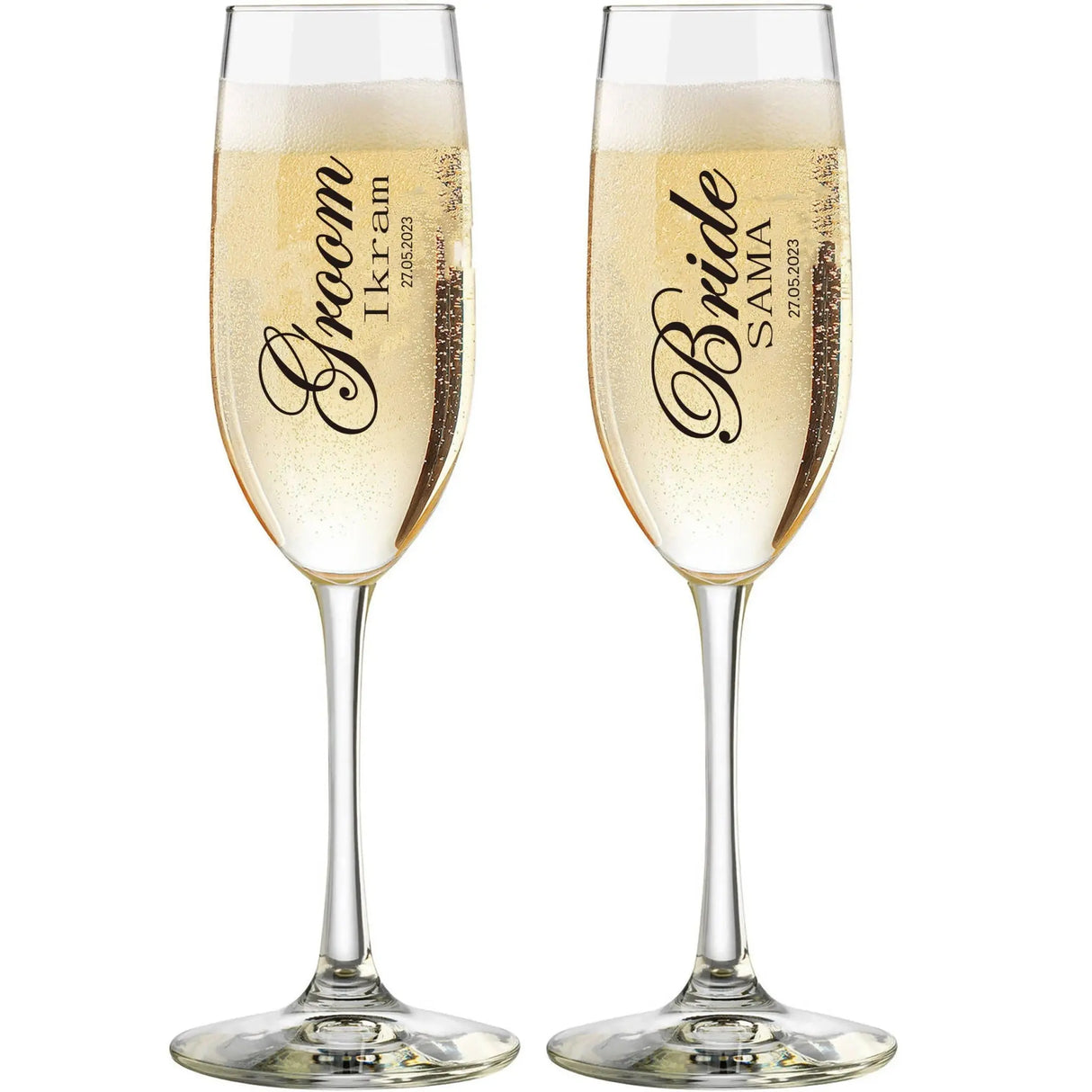 Personalised Mr. and Mrs. Elegant Wedding Toasting Flutes Set - Julia M LifeStyles