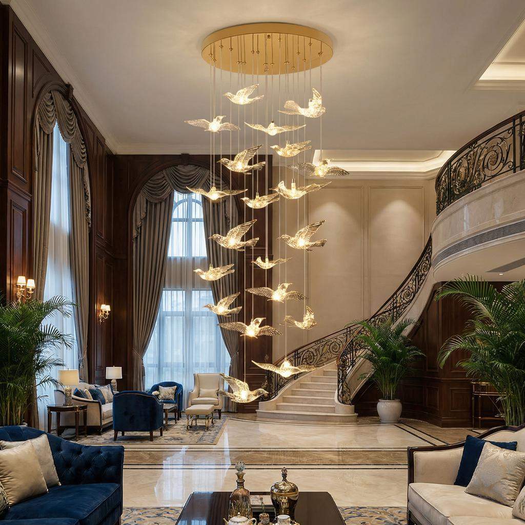 The Aviary Lumière™ Branch Chandelier Handcrafted Crystal & Glass Statement Lighting