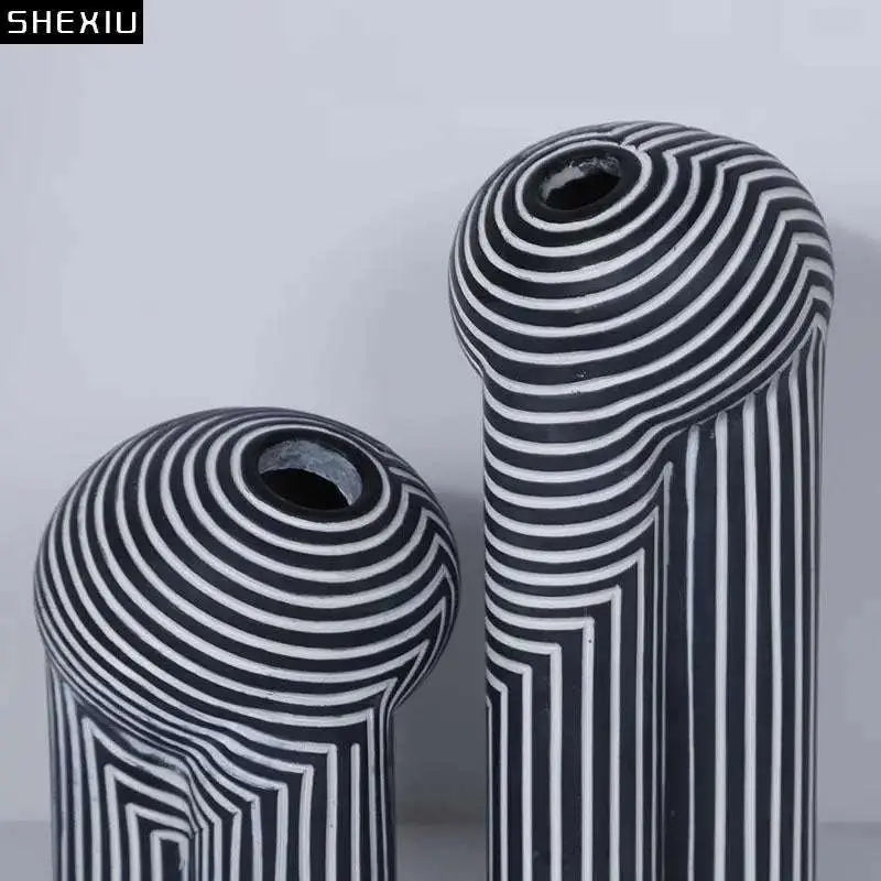 Resin Zebra Texture Vase: Modern Home Decor - Julia M LifeStyles