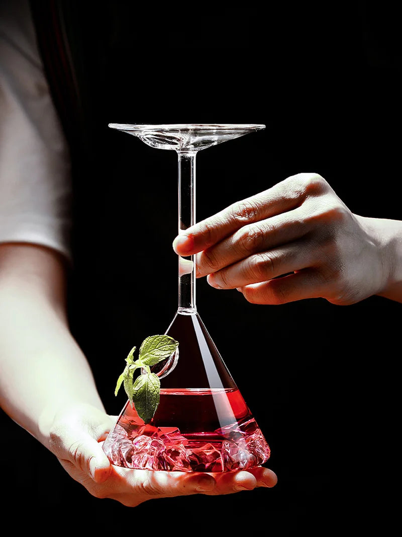 Funny Upside Down Cocktail Glass Upside Down Martini Cocktail Cup Inverted Juice Tumbler Opposite Cocktail Glass Cup Wholesale - Julia M LifeStyles