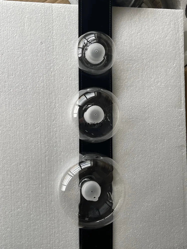 2025 Modern WaterDrop Leather LED Pendant LampsBelt Glass Ball Ceiling Chandelier Home Decor Hall Villa Living Lighting Fixture Julia M LifeStyles