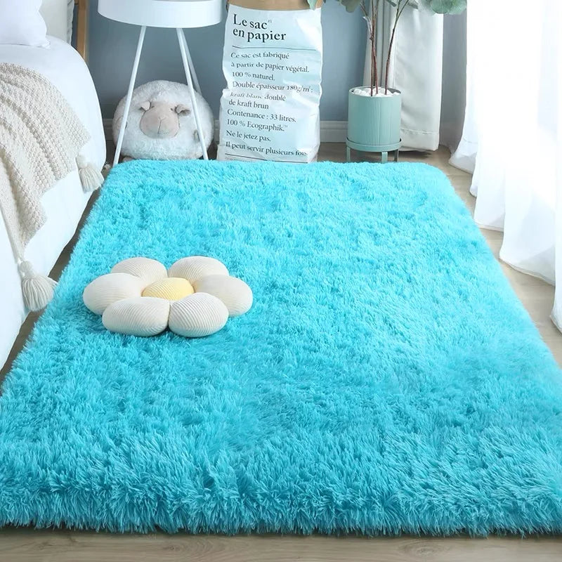 Tie-Dye Plush Carpet - Soft Fluffy Living Room Bedroom Mat