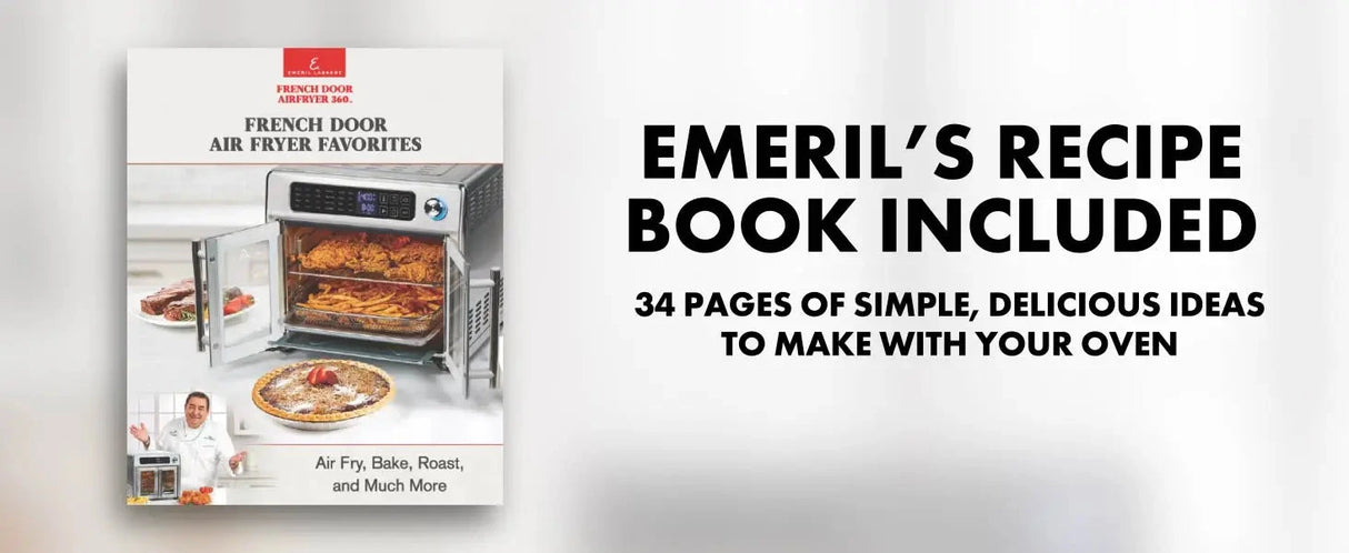 Emeril Lagasse Extra Large French Door Air Fryer Toaster Oven Combo, 24 Cooking Functions and Digital Controls, 7 Accessories In Julia M Home & Kitchen