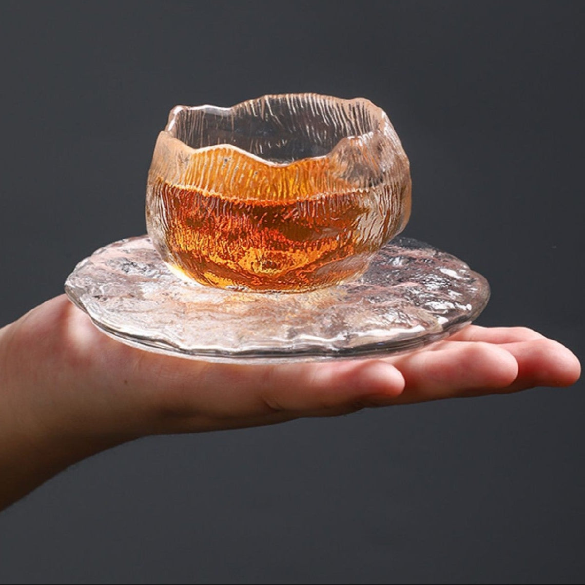 Frosted Japanese Glass Tea Cup – Elegant Single Serve Teacup - Julia M LifeStyles