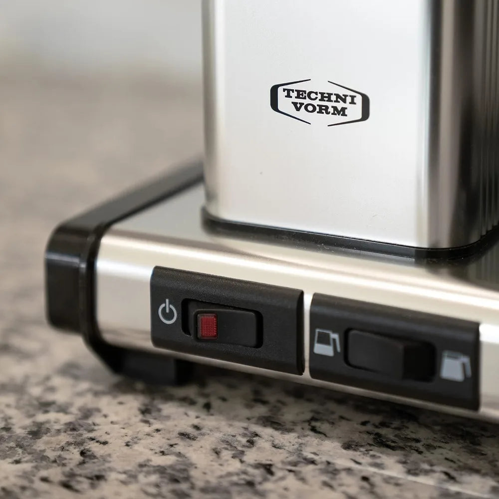 Close-up of a Technivorm coffee machine on a countertop