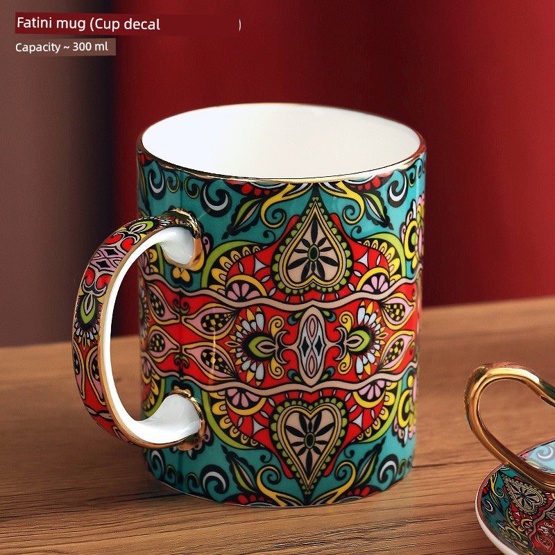 Florence Exquisite European-Style Bone China Mug with Lid and Spoon Julia M LifeStyles