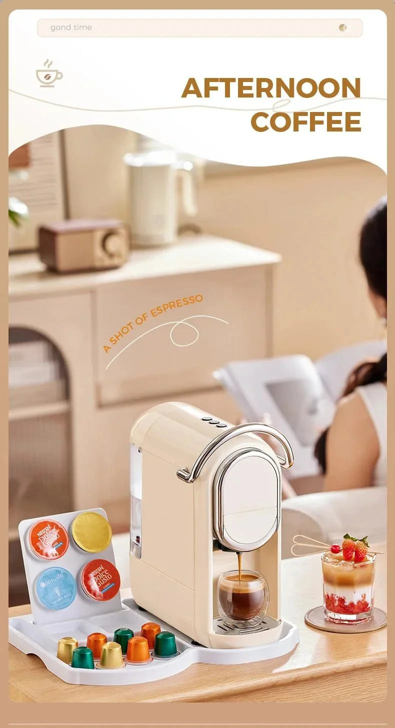 Compact 3in1 Nespresso Capsule Espresso Maker - Fully Automatic 220V 19Bar Julia M LifeStyles