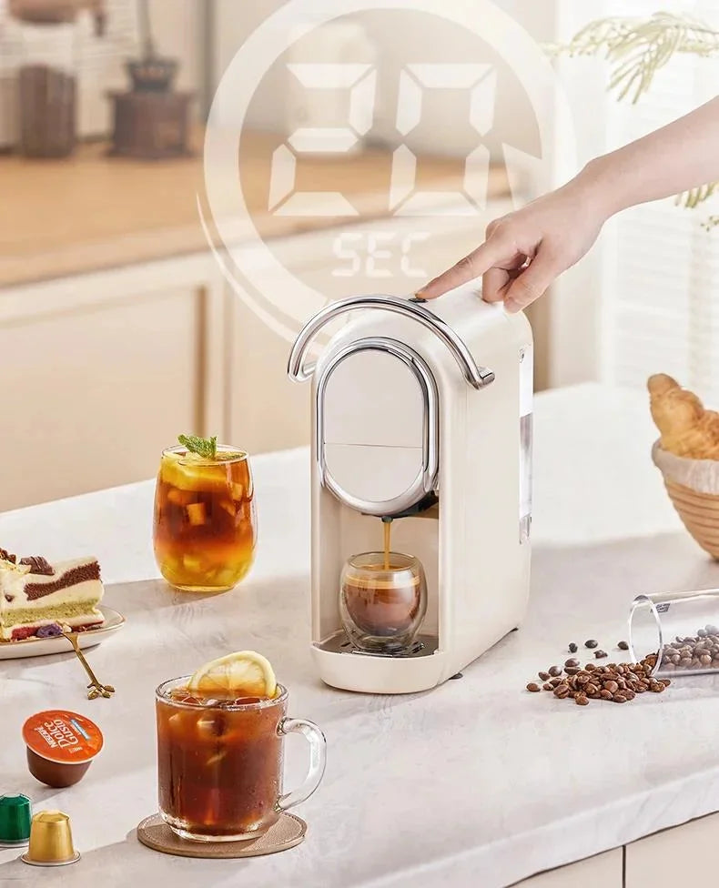 Compact 3in1 Nespresso Capsule Espresso Maker - Fully Automatic 220V 19Bar Julia M LifeStyles