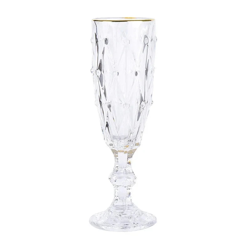 170ml Luxurious Crystal Champagne Glasses - Retro Cocktail Goblet Julia M LifeStyles