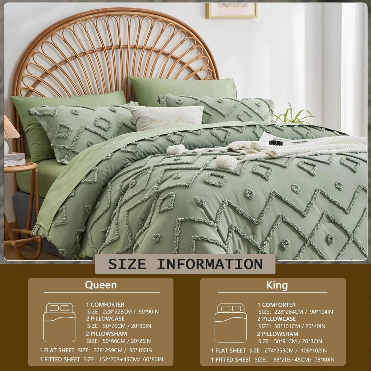 7 Pcs solid color tufted quilt set, microfiber soft and lightweight, durable and easy to wash bedding set , for all seasons Julia M LifeStyles