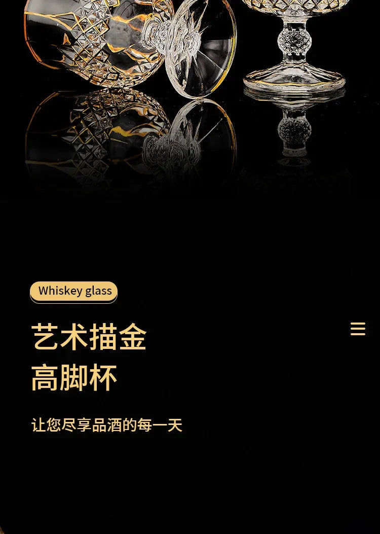 High-end European classical crystal glass liquor bottle foreign wine glass household whiskey glass set spirits glass wine set Julia M LifeStyles