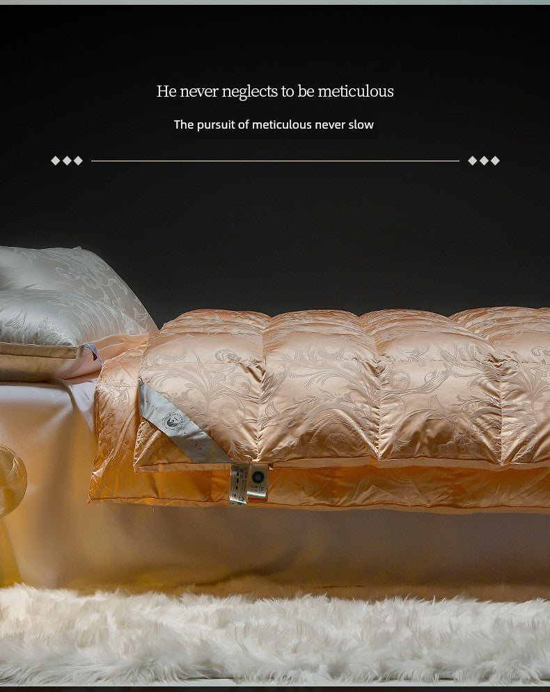 Luxury Italy Import Silk Duvet with 95% White Goose Down for Winter Comfort Julia M Home & Kitchen