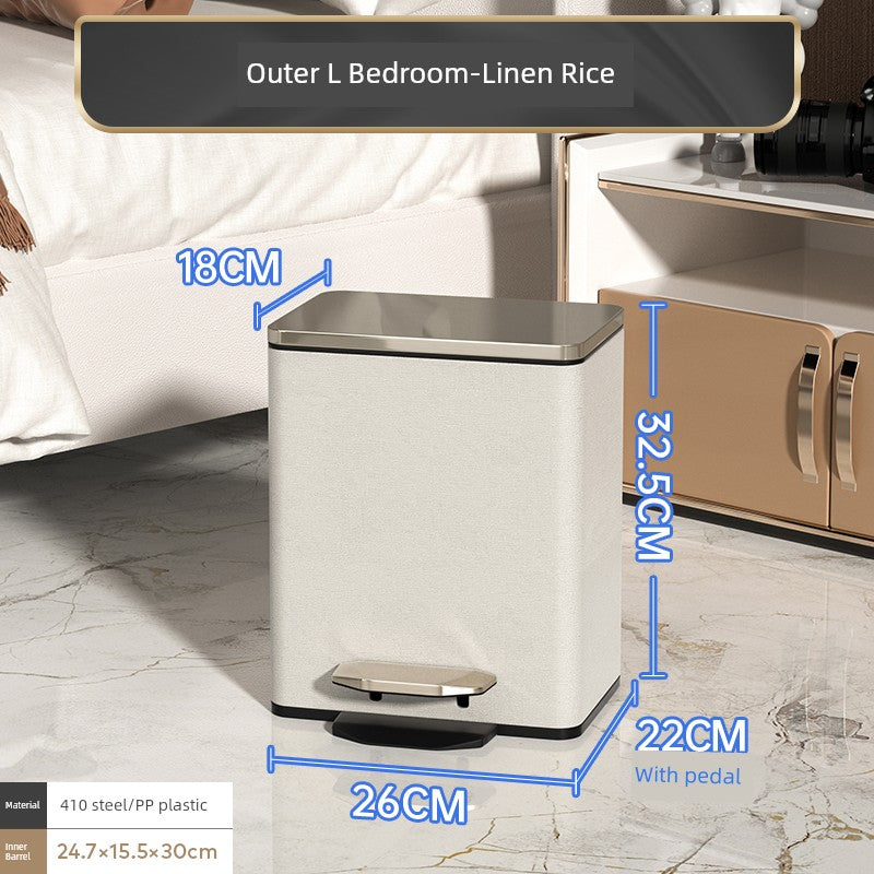 Sleek Leather Exterior German Foot-Pedal Trash Can - 12L -30L Luxury Design for Home & Office Julia M LifeStyles